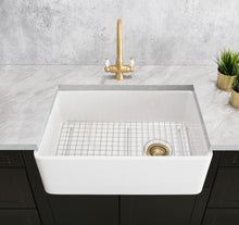 Load image into Gallery viewer, Mayfair butler sink top view with free grid 755 mm