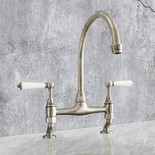 Load image into Gallery viewer, Traditional Kitchen Mixer Tap - Porcelain Levers