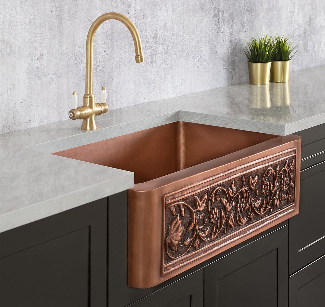 Copper Country Kitchen Sink - Single Bowl - 595 mm