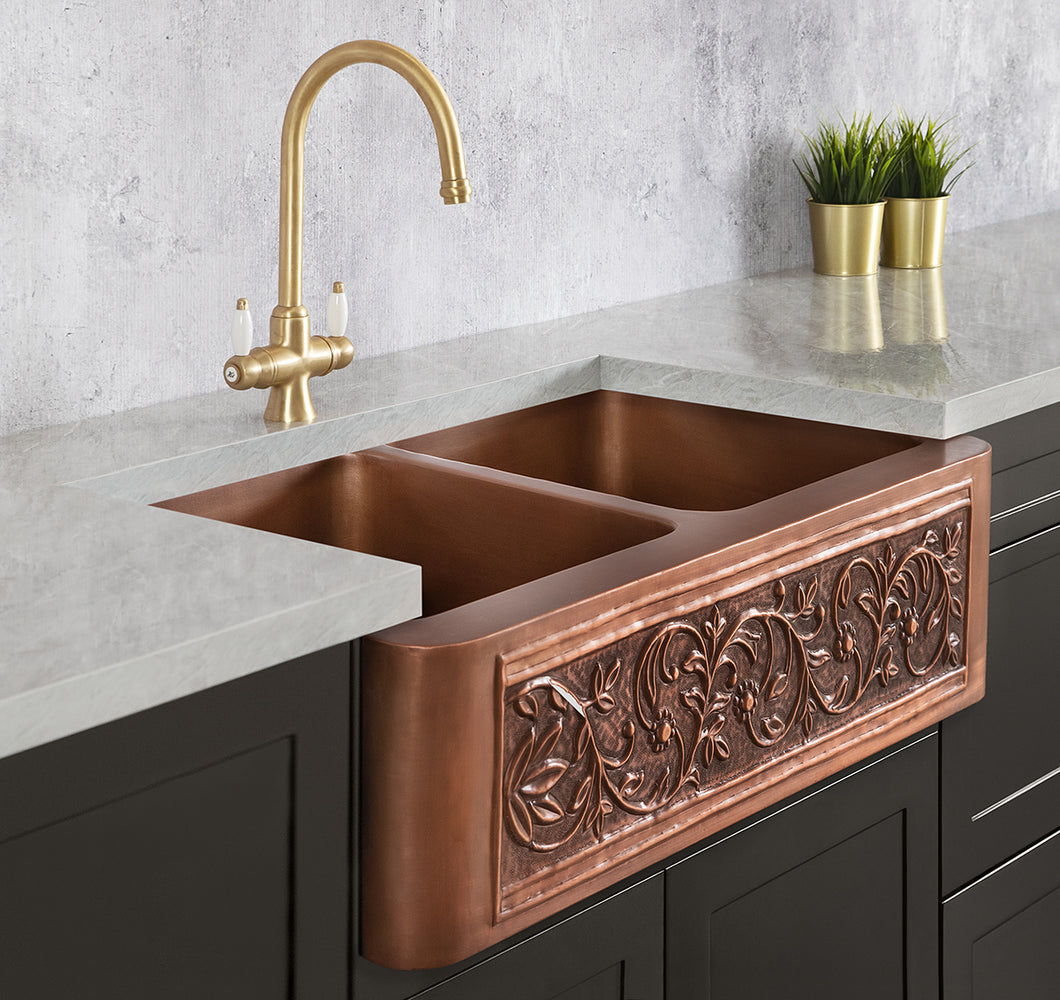 Copper Country Kitchen Sink - Double Bowl