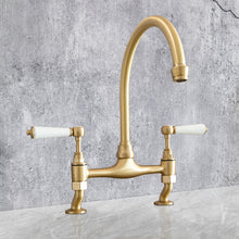 Load image into Gallery viewer, Traditional Kitchen Mixer Tap - Porcelain Levers
